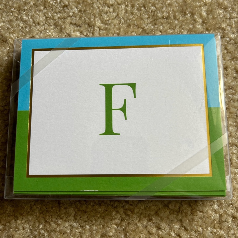 Monogram ‘F’ Folded Notes by Roseanne Beck